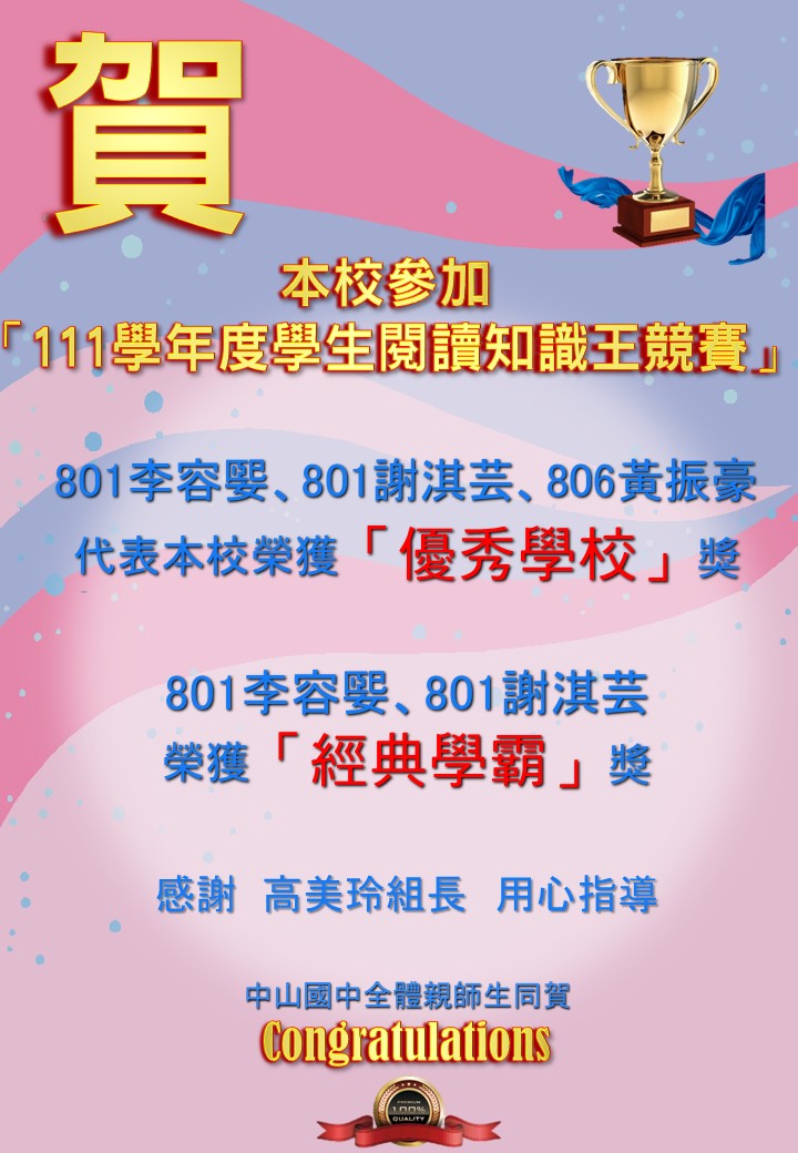 111閱讀知識王競賽